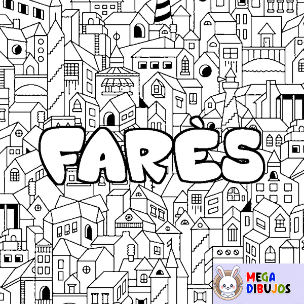 Coloraci&oacute;n del nombre FAR&Egrave;S - decorado ciudad