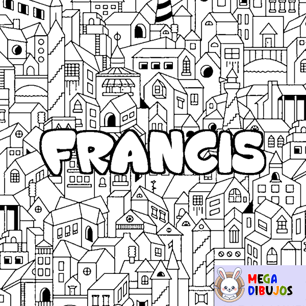 Coloraci&oacute;n del nombre FRANCIS - decorado ciudad