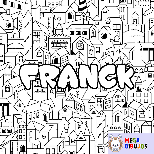 Coloraci&oacute;n del nombre FRANCK - decorado ciudad