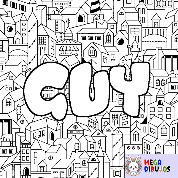 Coloraci&oacute;n del nombre GUY - decorado ciudad
