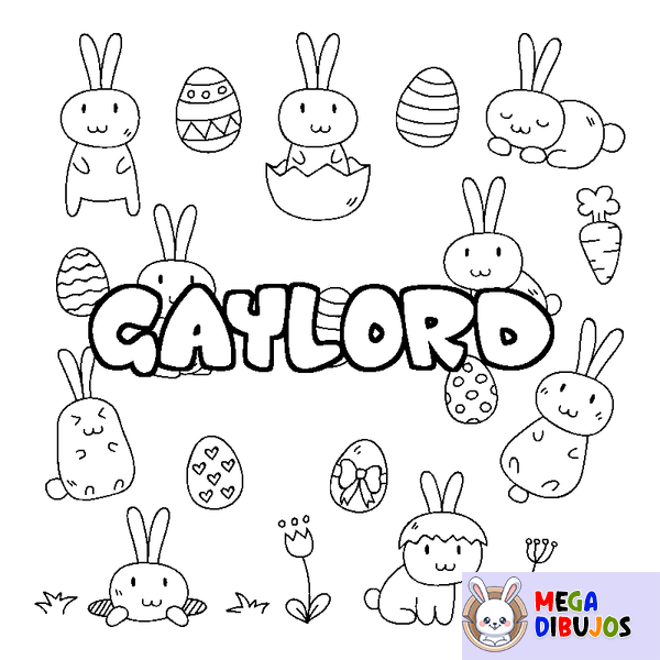 Coloraci&oacute;n del nombre GAYLORD - decorado Pascua