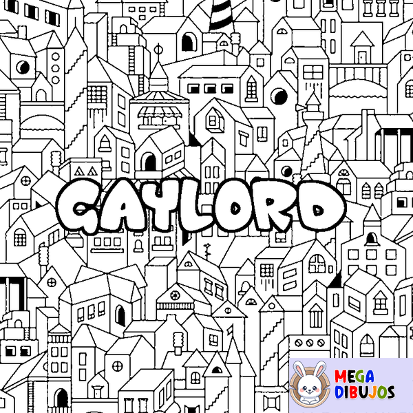 Coloraci&oacute;n del nombre GAYLORD - decorado ciudad