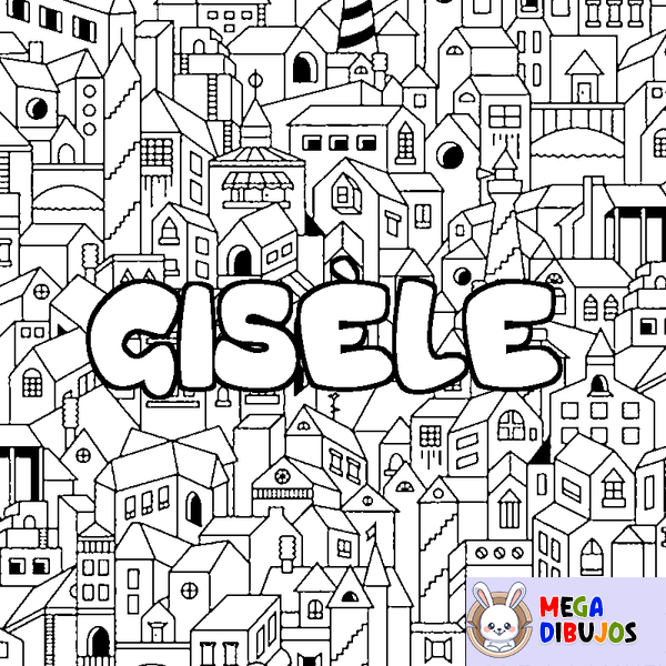 Coloraci&oacute;n del nombre GIS&Egrave;LE - decorado ciudad