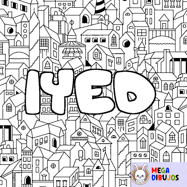 Coloraci&oacute;n del nombre IYED - decorado ciudad
