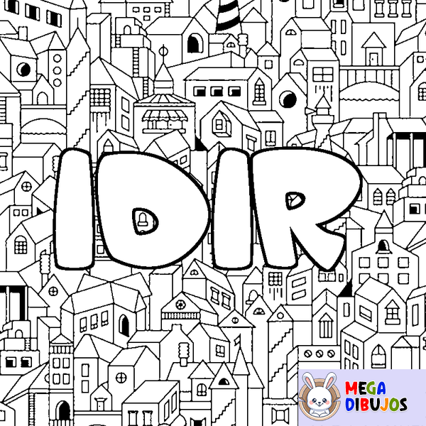 Coloraci&oacute;n del nombre IDIR - decorado ciudad