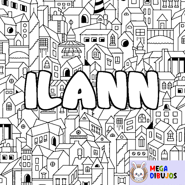 Coloraci&oacute;n del nombre ILANN - decorado ciudad