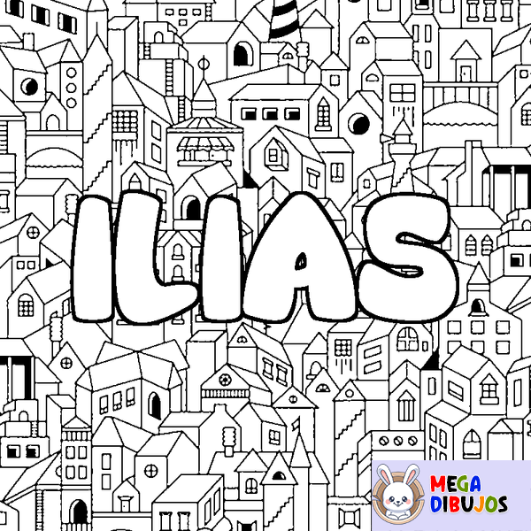 Coloraci&oacute;n del nombre ILIAS - decorado ciudad