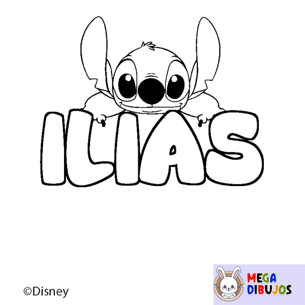 Coloraci&oacute;n del nombre ILIAS - decorado Stitch