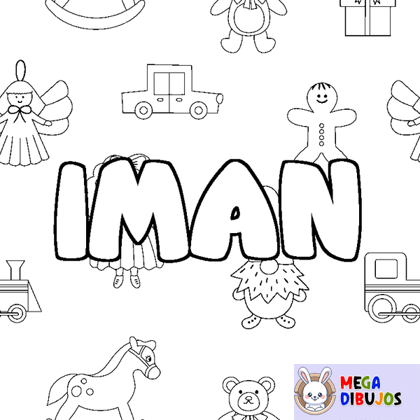 Coloraci&oacute;n del nombre IMAN - decorado juguetes