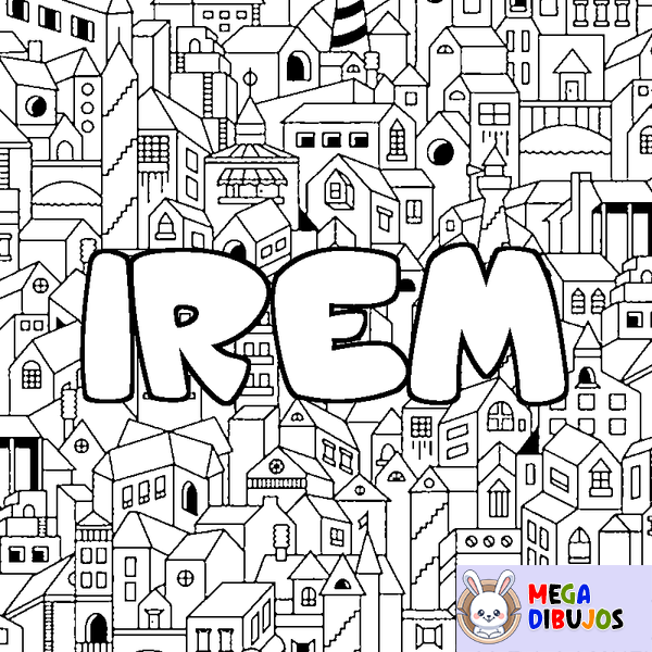 Coloraci&oacute;n del nombre IREM - decorado ciudad