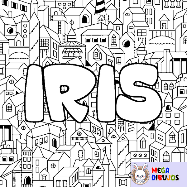 Coloraci&oacute;n del nombre IRIS - decorado ciudad