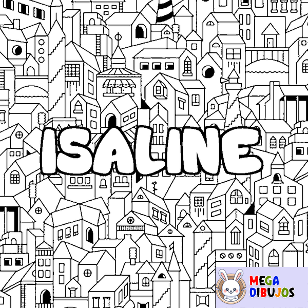 Coloraci&oacute;n del nombre ISALINE - decorado ciudad