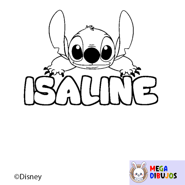 Coloraci&oacute;n del nombre ISALINE - decorado Stitch
