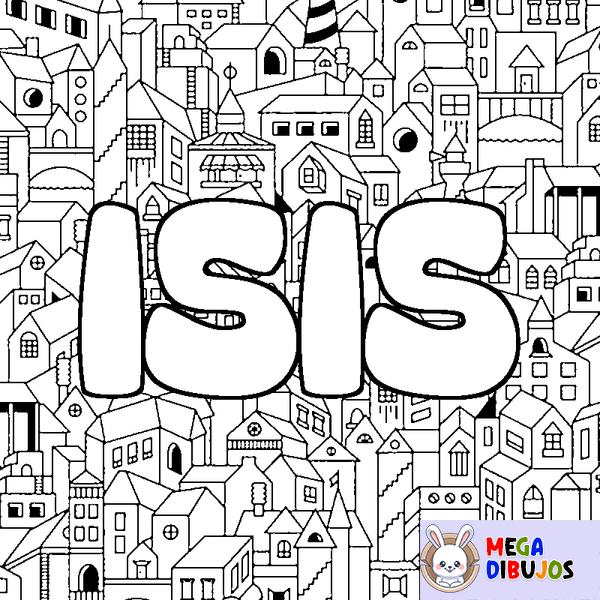 Coloraci&oacute;n del nombre ISIS - decorado ciudad
