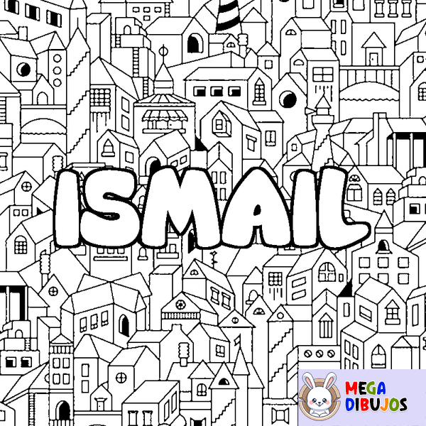 Coloraci&oacute;n del nombre ISMAIL - decorado ciudad