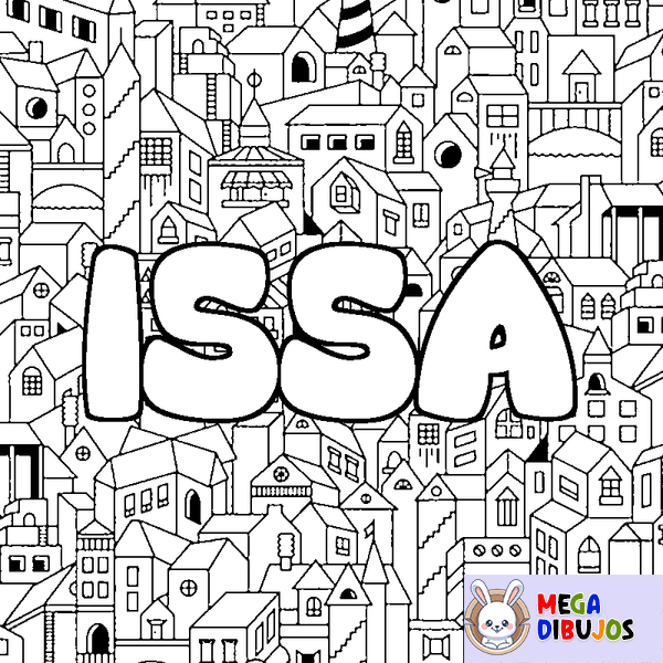 Coloraci&oacute;n del nombre ISSA - decorado ciudad