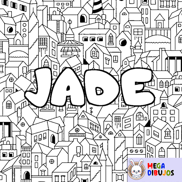 Coloraci&oacute;n del nombre JADE - decorado ciudad