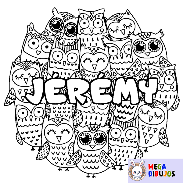 Coloraci&oacute;n del nombre J&Eacute;R&Eacute;MY - decorado b&uacute;hos