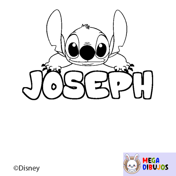 Coloraci&oacute;n del nombre JOSEPH - decorado Stitch