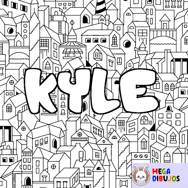 Coloraci&oacute;n del nombre KYLE - decorado ciudad
