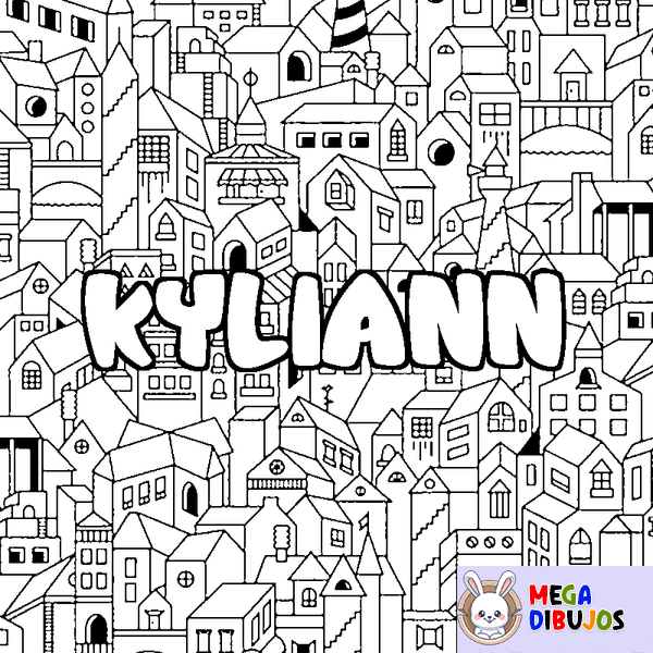 Coloraci&oacute;n del nombre KYLIANN - decorado ciudad