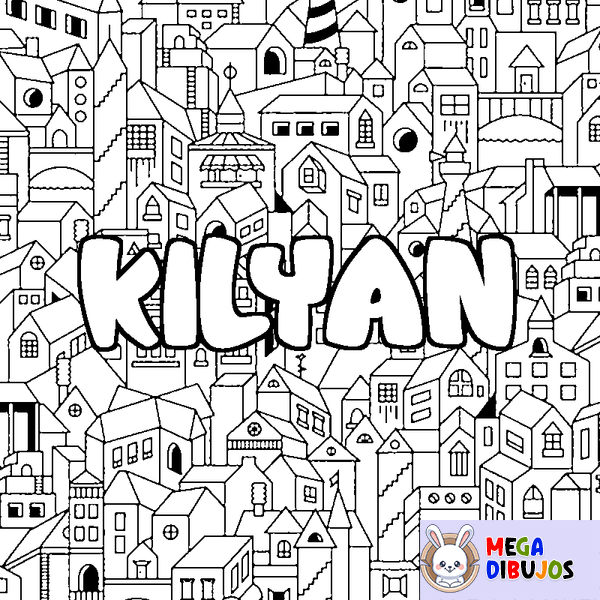 Coloraci&oacute;n del nombre KILYAN - decorado ciudad
