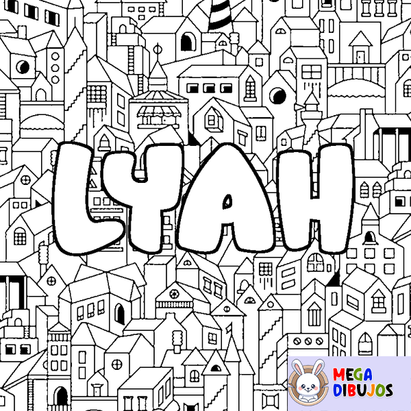 Coloraci&oacute;n del nombre LYAH - decorado ciudad
