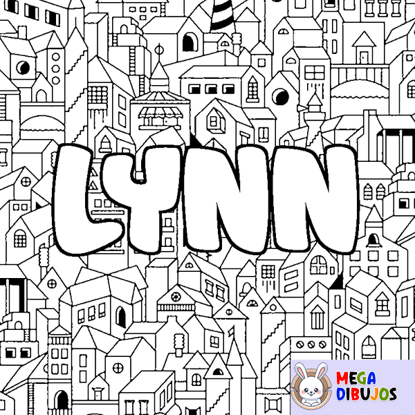 Coloraci&oacute;n del nombre LYNN - decorado ciudad