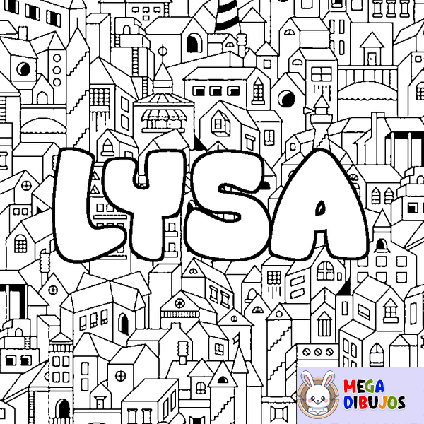 Coloraci&oacute;n del nombre LYSA - decorado ciudad