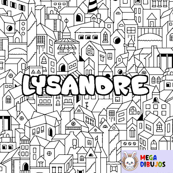 Coloraci&oacute;n del nombre LYSANDRE - decorado ciudad