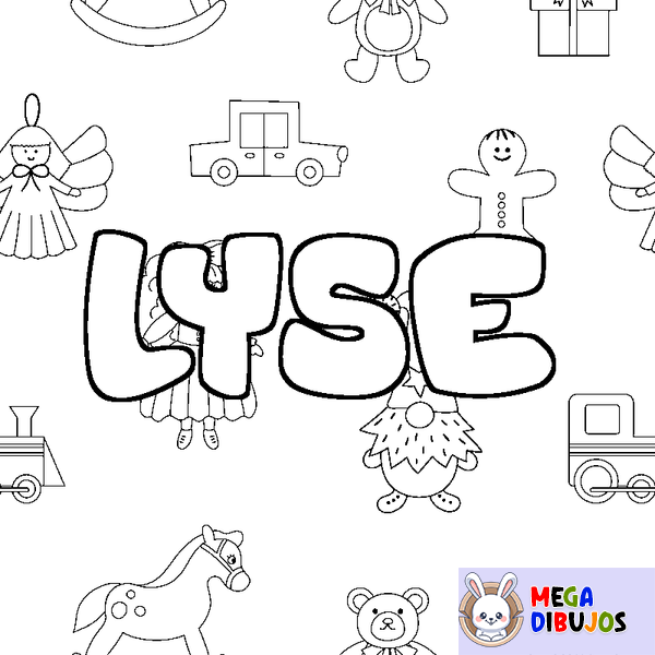 Coloraci&oacute;n del nombre LYSE - decorado juguetes