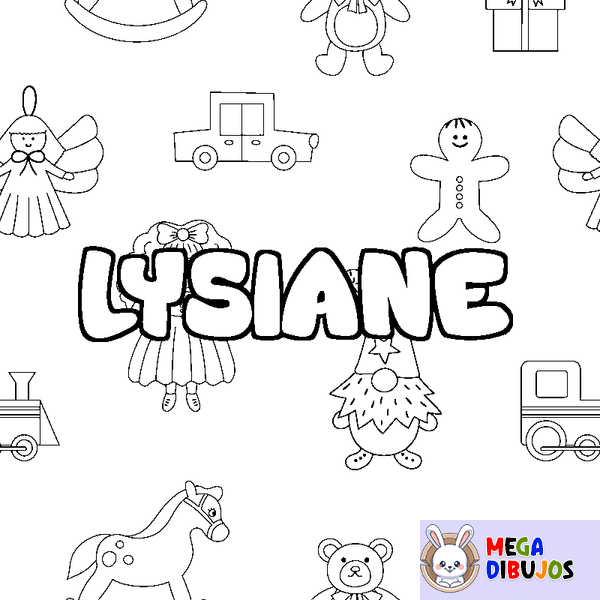 Coloraci&oacute;n del nombre LYSIANE - decorado juguetes