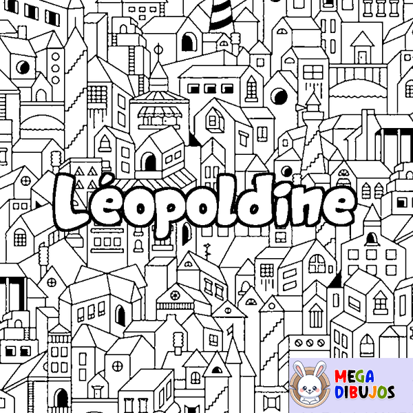 Coloraci&oacute;n del nombre L&eacute;opoldine - decorado ciudad