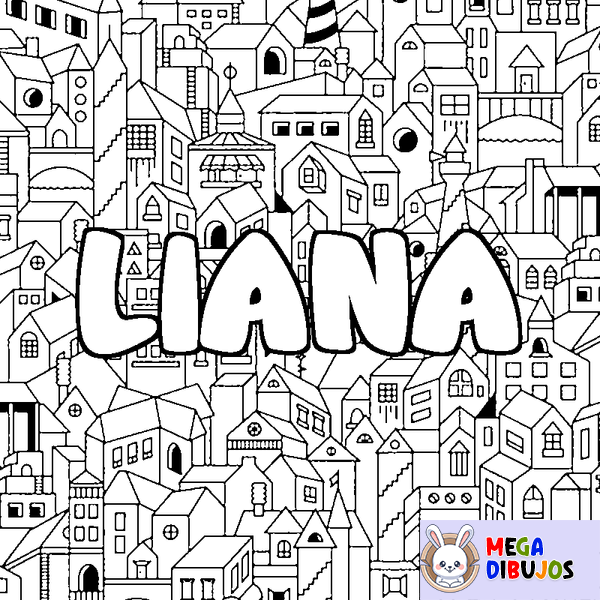 Coloraci&oacute;n del nombre LIANA - decorado ciudad