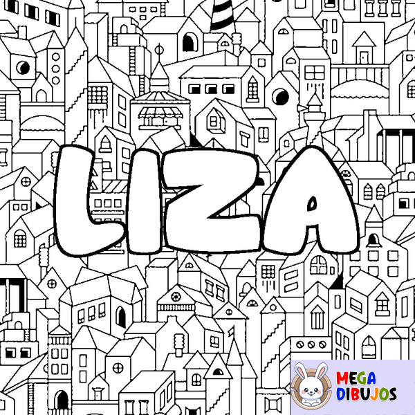 Coloraci&oacute;n del nombre LIZA - decorado ciudad