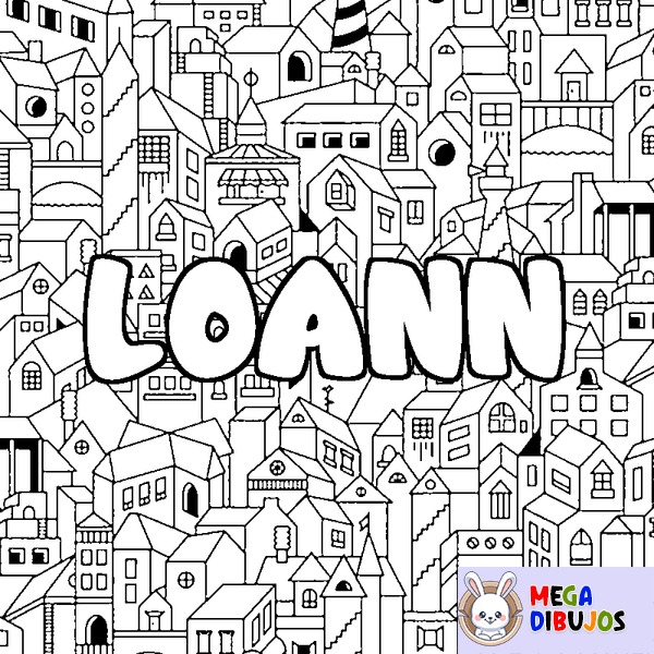 Coloraci&oacute;n del nombre LOANN - decorado ciudad