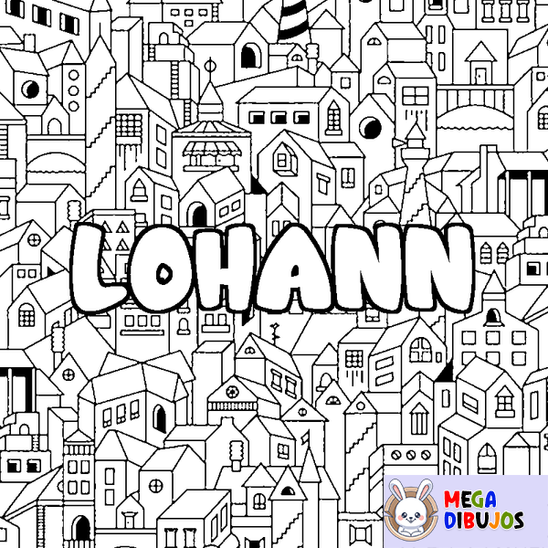 Coloraci&oacute;n del nombre LOHANN - decorado ciudad