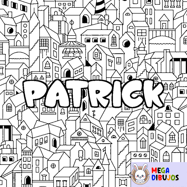 Coloraci&oacute;n del nombre PATRICK - decorado ciudad