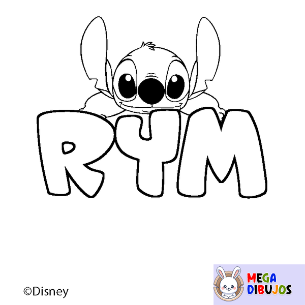 Coloraci&oacute;n del nombre RYM - decorado Stitch