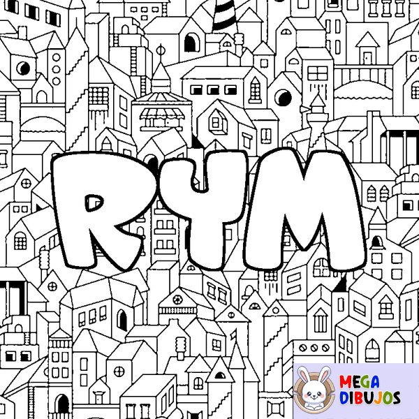 Coloraci&oacute;n del nombre RYM - decorado ciudad
