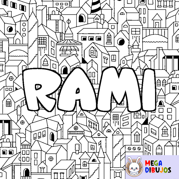Coloraci&oacute;n del nombre RAMI - decorado ciudad
