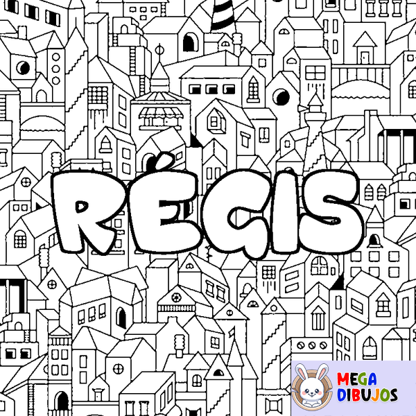Coloraci&oacute;n del nombre R&Eacute;GIS - decorado ciudad