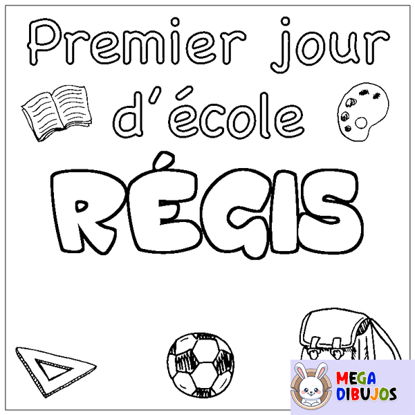 Coloraci&oacute;n del nombre R&Eacute;GIS - decorado primer d&iacute;a de escuela