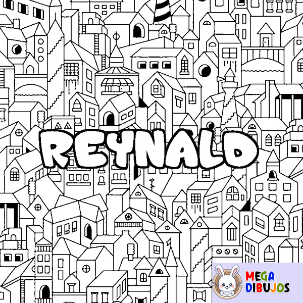 Coloraci&oacute;n del nombre REYNALD - decorado ciudad