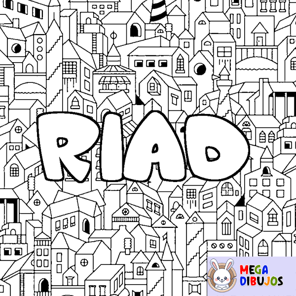 Coloraci&oacute;n del nombre RIAD - decorado ciudad