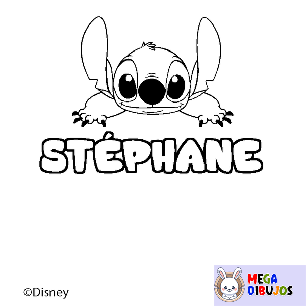 Coloraci&oacute;n del nombre ST&Eacute;PHANE - decorado Stitch