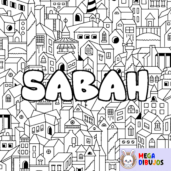Coloraci&oacute;n del nombre SABAH - decorado ciudad