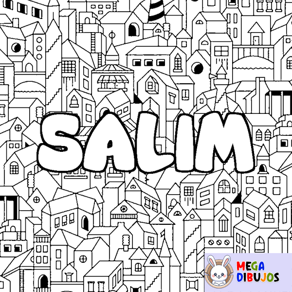Coloraci&oacute;n del nombre SALIM - decorado ciudad