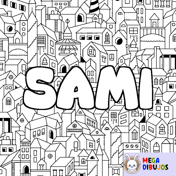 Coloraci&oacute;n del nombre SAMI - decorado ciudad