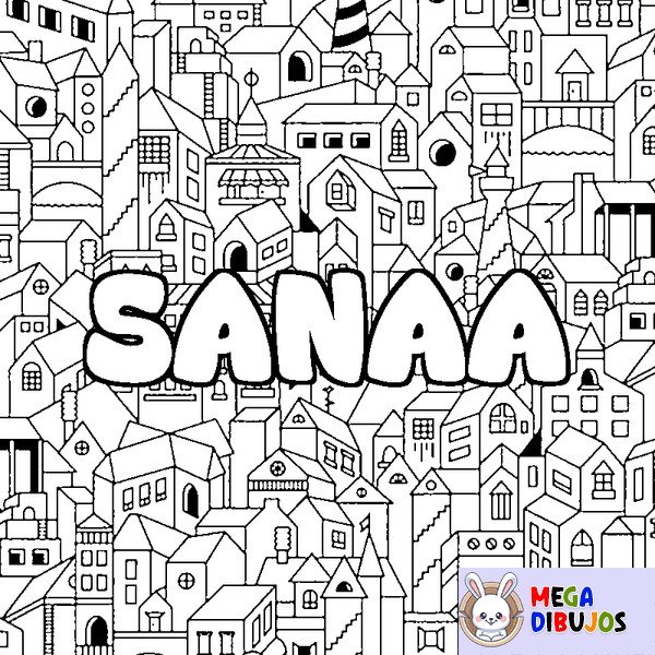Coloraci&oacute;n del nombre SANAA - decorado ciudad